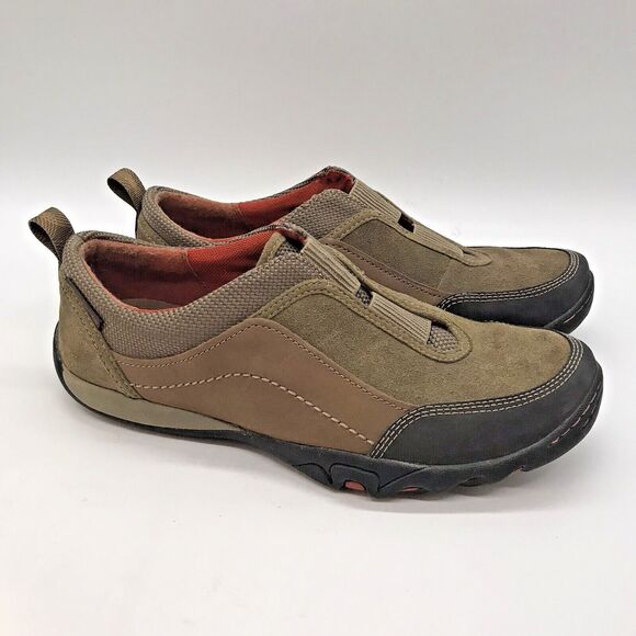 Merrell Move Kangaroo Mocs Women's 7M Brown Nubuck Leather Slip-On Comfy Loafers - Picture 3 of 11